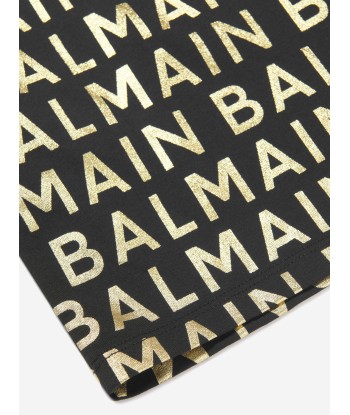 Balmain Boys Logo Print T-Shirt in Black de l' environnement