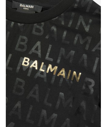 Balmain Boys Logo Print T-Shirt in Black à prix réduit toute l'année