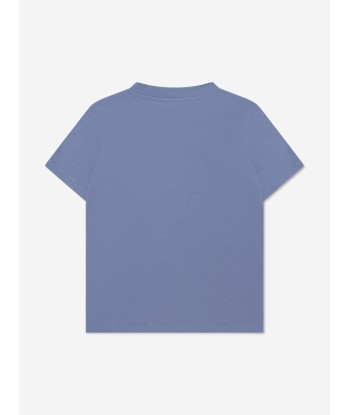 Balmain Boys Logo T-Shirt in Blue livraison gratuite