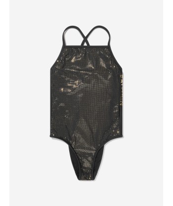 Balmain Girls Logo Swimsuit in Black une grave pollution 