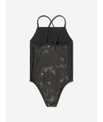 Balmain Girls Logo Swimsuit in Black une grave pollution 