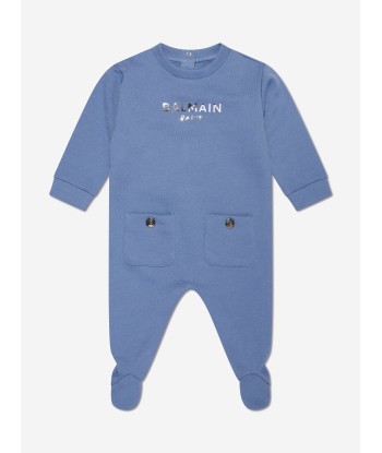 Balmain Baby Boys Babygrow Gift Set in Blue brillant des détails fins