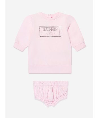 Balmain Baby Girls Sweater Dress in Pink Les magasins à Paris et en Île-de-France