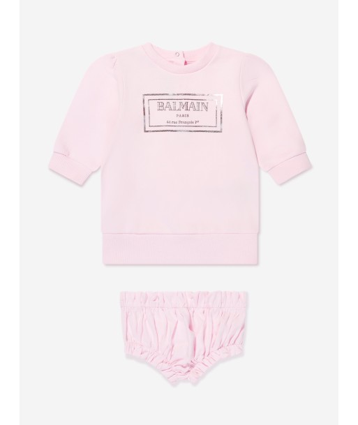 Balmain Baby Girls Sweater Dress in Pink Les magasins à Paris et en Île-de-France