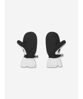 Balmain Kids Logo Ski Mittens in White de pas cher