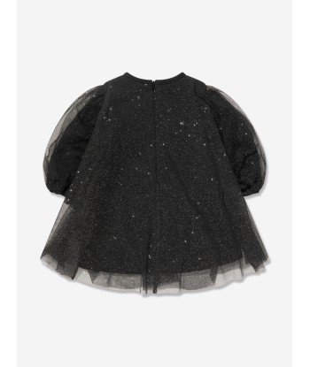 Balmain Baby Girls Tulle Layered Dress in Black de pas cher