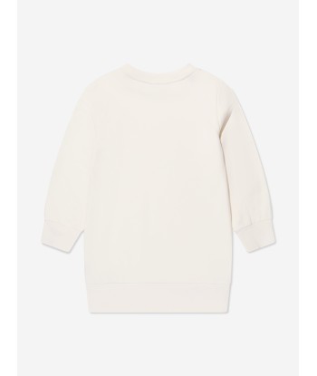 Balmain Girls Logo Sweater Dress in Ivory meilleur choix