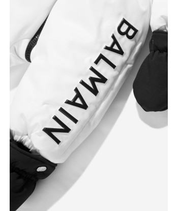 Balmain Baby Logo Snowsuit in White Venez découvrir notre 