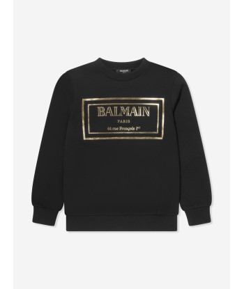 Balmain Kids Logo Sweatshirt in Black offre 