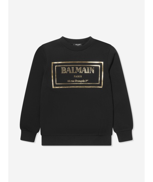 Balmain Kids Logo Sweatshirt in Black offre 