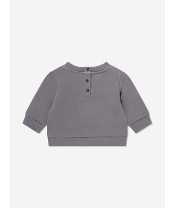 Balmain Baby Boys Logo Sweatshirt in Grey la chaussure