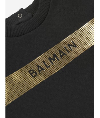 Balmain Baby Boys Logo Sweatshirt in Black Venez acheter