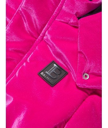 Balmain Girls Branded Ski Jacket in Pink Paris Déstockage Promo