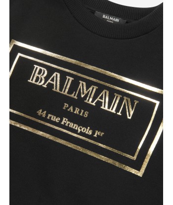 Balmain Kids Logo Sweatshirt in Black offre 