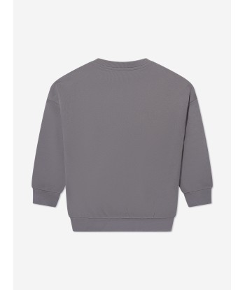 Balmain Boys Logo Sweatshirt in Grey les muscles