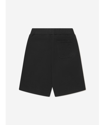 Balmain Boys Logo Print Shorts in Black de technologie