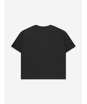 Balmain Boys Logo Print T-Shirt in Black livraison gratuite