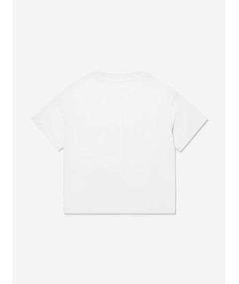 Balmain Boys Logo Print T-Shirt in White sélection de produits