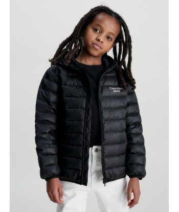 Calvin Klein Boys Down Padded Logo Jacket in Black la chaussure