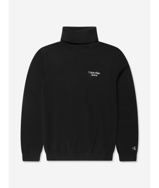 Calvin Klein Boys Roll Neck Sweater in Black 50-70% off 