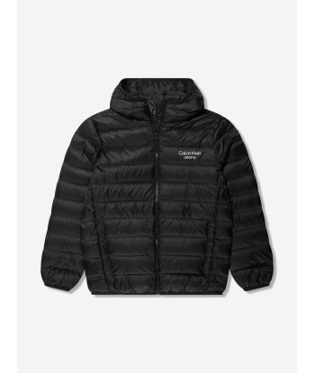 Calvin Klein Boys Down Padded Logo Jacket in Black la chaussure