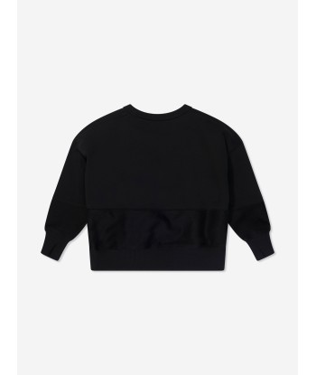 Calvin Klein Boys Towelling Mono Sweatshirt in Black Découvrez la collection