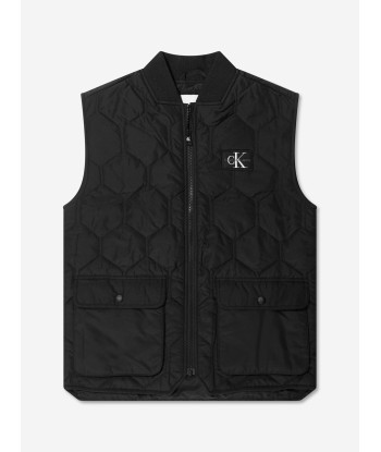 Calvin Klein Boys Quilted Vest in Black Economisez 