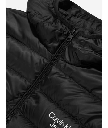 Calvin Klein Boys Down Padded Logo Jacket in Black la chaussure