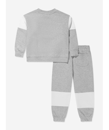 Calvin Klein Boys Colourblock Tracksuit in Grey sur le site 