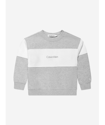 Calvin Klein Boys Colourblock Tracksuit in Grey sur le site 