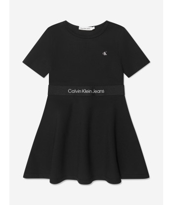 Calvin Klein Girls Punto Tape Dress in Black Véritable concentré