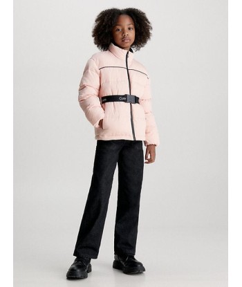 Calvin Klein Girls Logo Tape Belt Jacket in Pink Venez acheter