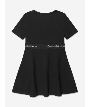 Calvin Klein Girls Punto Tape Dress in Black Véritable concentré