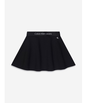 Calvin Klein Girls Punto Tape Flare Skirt in Black sur le site 