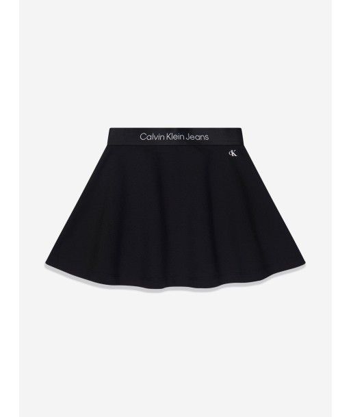 Calvin Klein Girls Punto Tape Flare Skirt in Black sur le site 