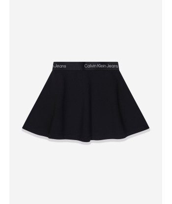 Calvin Klein Girls Punto Tape Flare Skirt in Black sur le site 