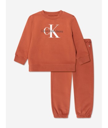 Calvin Klein Baby Monogram Tracksuit in Auburn pas cher 