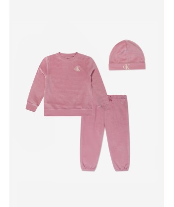 Calvin Klein Baby Girls Velvet 3 Piece Gift Set in Pink Comment ça marche