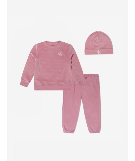 Calvin Klein Baby Girls Velvet 3 Piece Gift Set in Pink Comment ça marche