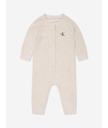 Calvin Klein Baby Confetti Yarn Bodysuit Gift Set in Beige Découvrez la collection