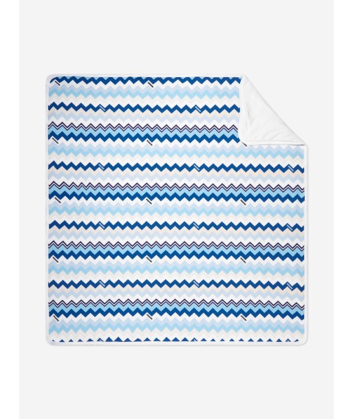 Missoni Baby Boys Zigzag Blanket in Blue destockage