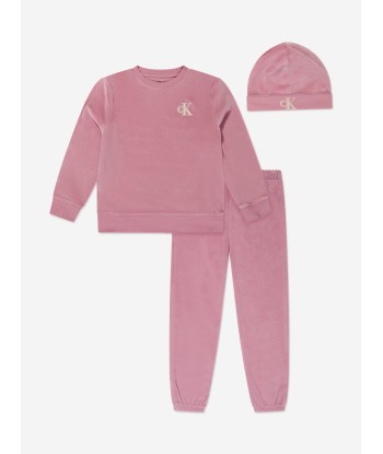 Calvin Klein Baby Girls Velvet 3 Piece Gift Set in Pink Comment ça marche