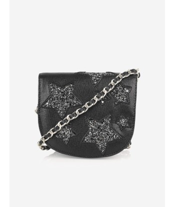 Roberto Cavalli Girls Leather Glitter Star Bag soldes