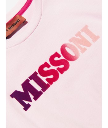 Missoni Girls Logo Jersey Dress in Pink soldes