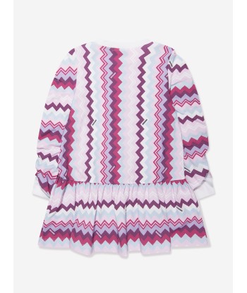 Missoni Girls Zigzag Dress in Pink pas cher 