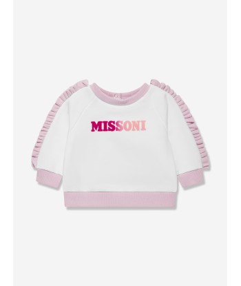 Missoni Baby Girls Logo Sweatshirt in White les muscles