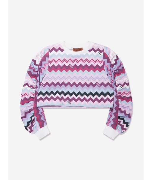 Missoni Girls Zigzag Sweatshirt in Pink solde