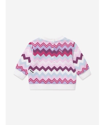 Missoni Baby Girls Zigzag Sweatshirt in Pink en linge