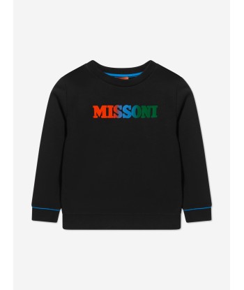 Missoni Boys Logo Sweatshirt in Black en ligne