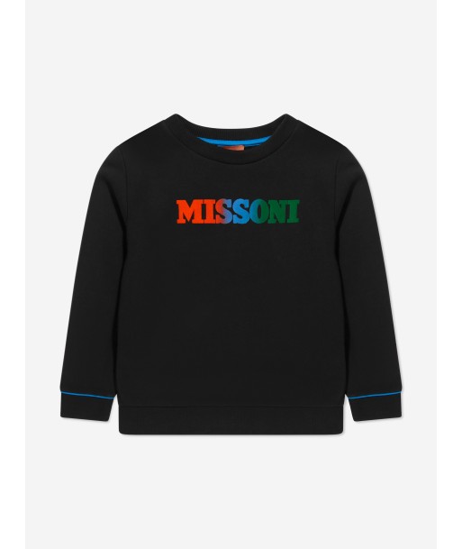 Missoni Boys Logo Sweatshirt in Black en ligne